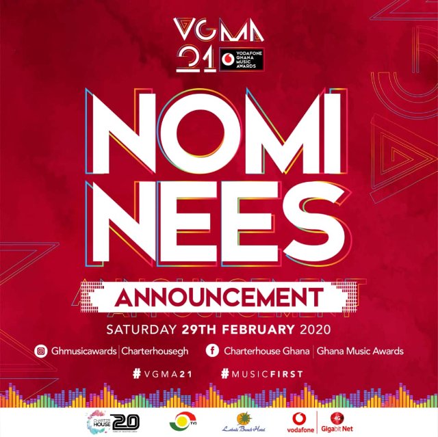 VGMA 2020: Organisers to announce nominees on February 29