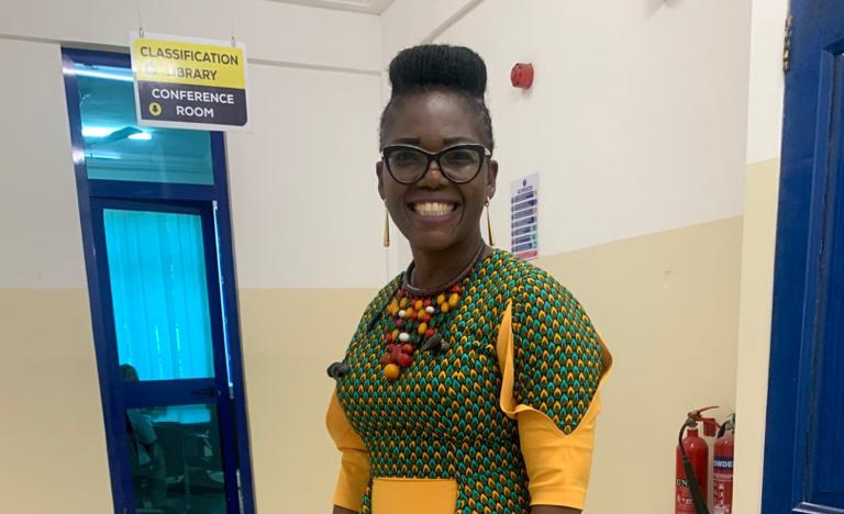 Madam Vivian Ne-ormah supports the  fight against COVID-19 pandemic.