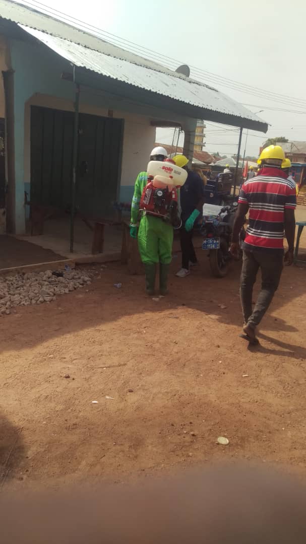 Bole Kejetia market disinfected.