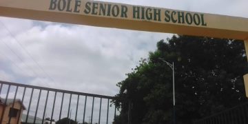 Bole Senior High School enforces COVID-19 safety protocols.