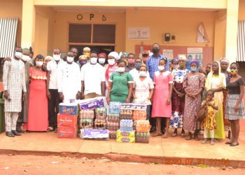 Banasco Seidu Nuhu donates to the sick to mark Eid-ul-Adha celebration at Sawla.