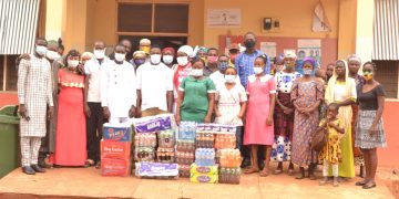 Banasco Seidu Nuhu donates to the sick to mark Eid-ul-Adha celebration at Sawla.
