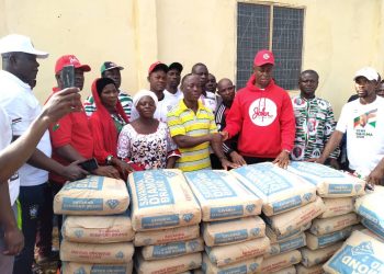 Bole-Bamboi MP donates building materials to support Church project.
