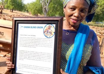 Bole DCE honoured by Bole- Bamboi branch of Ghana Blind Union.