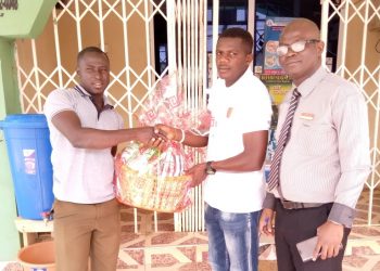 Wuripe and Sons Royal Lodge gifts Yagbon Radio items for Christmas celebration.