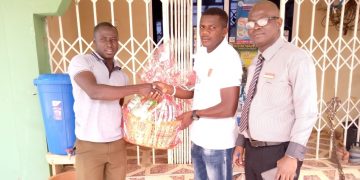 Wuripe and Sons Royal Lodge gifts Yagbon Radio items for Christmas celebration.