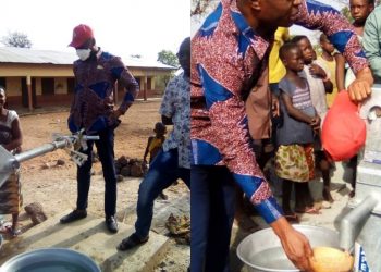 Bole- Bamboi MP inaugurates three boreholes.