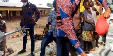 Bole- Bamboi MP inaugurates three boreholes.