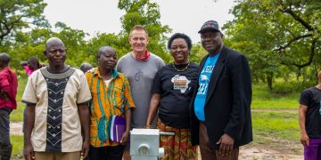 Zion Community Church donates borehole to Kpirinji community.