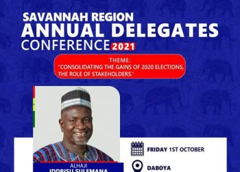 Savannah Region NPP Set To Organize Regional Delegates Conference On Friday October 1.