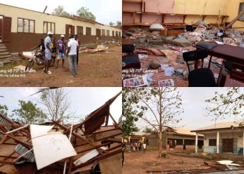 Rainstorm rips off roofs of schools, buildings in Nkrankwanta.