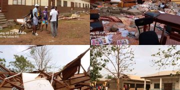 Rainstorm rips off roofs of schools, buildings in Nkrankwanta.