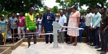 Zion Community Church International commissions borehole at Gbeneyiri.