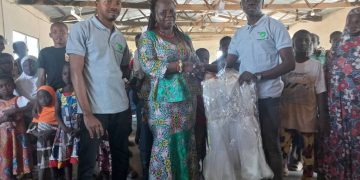 Wa West DCE collaborates with News Now Gh com to donate items to kids.