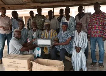 Sawla: Hon. Andrew Dari Chiwitey presents street lights to six communities to improve security.