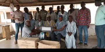 Sawla: Hon. Andrew Dari Chiwitey presents street lights to six communities to improve security.