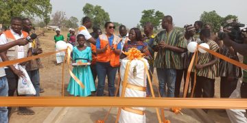 Wa-West DCE commissions a new borehole at Woloyiri.