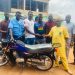 Bole-Bamboi NPP Chairman donates motor bike to NPP youth wing.