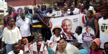 Supporters of Seidu Nuhu Banasco pick nomination forms for NPP parliamentary election in Sawla- Tuna-Kalba.