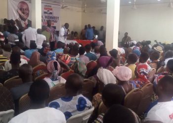 Kennedy Agyapong interacts with delegates in Bole-Bamboi Constituency.