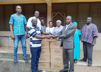 Bole- Bamboi MP donates mathematical sets to BECE candidates.