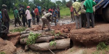 Sawla–Tuna-Kalba District- Four communities embarked on communal labor to fix bad road.