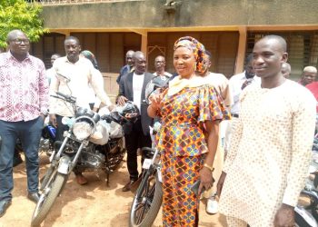 SOCO Project: Bole District Assembly hands over motorbikes to supervisors.