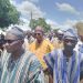 Yagbonwura delegation visit damaged Doli bridge on the Bole-Wa road.