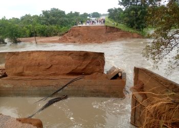Heavy rains cut off Bole-Wa road at Doli.