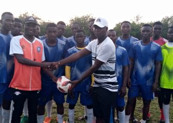 STK District Football Association Chairman goes to the aid of Sanyeri Soccer Stars.