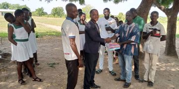 Youth Association donates teaching materials to Yerikoi St. Micheal JHS.