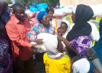 Savannah Regional Minister and Inter- Ministerial Committee on flooding tours affected areas in Buipe.