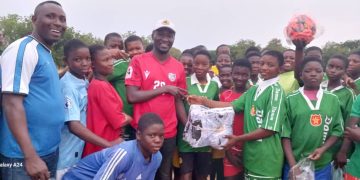 Sawla-Tuna-Kalba District Football Association Chairman Presents Tuna Saako Ladies S/C with Equipment.
