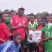 Sawla-Tuna-Kalba District Football Association Chairman Presents Tuna Saako Ladies S/C with Equipment.
