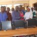 Hon. Seidu Nuhu Banasco donates computers to Nakwabi health center.