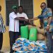 MP for Bole -Bamboi constituency presents food items and a bull to St. Anthony of Padua Senior High School.