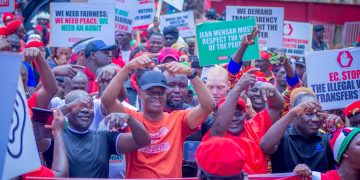 Hundreds turned out for Enough is Enough demonstration in Savannah Region.