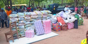 Apostle Sansa Moses Konjon Sends Relief To Wechiau- Boa Rainstorm Victims.