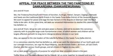 KORO TINDANA COUNCIL CALL FOR CALM IN THE ONGOING CONFLICT IN SAWLA TUNA KALBA.