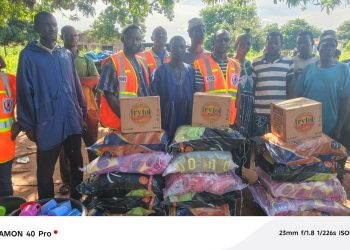 NADMO donates food items to affected communities involved in Gbinyiri conflict.