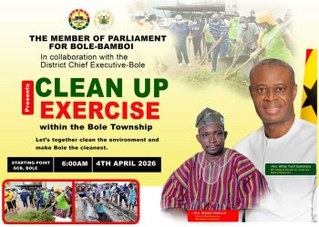 Bole- Bamboi MP leads major clean- up exercise in Bole township.
