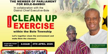 Bole- Bamboi MP leads major clean- up exercise in Bole township.