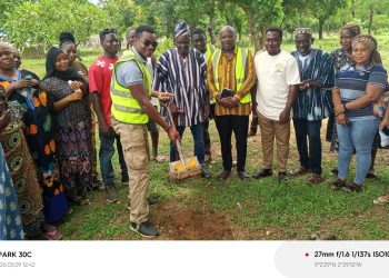 Hichale cuts sod to commence upgrade of Kunfusi CHPS Compound into a health center.