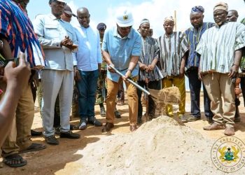 H. E. Mahama Breaks Grounds For Bole College of Education.