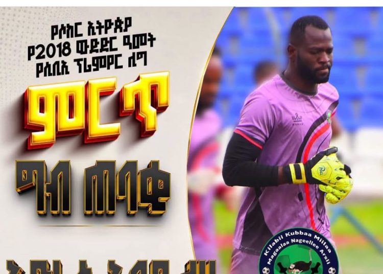 Ghanaian Goalkeeper Abdulai Iddrisu Named Ethiopian Premier League Goalkeeper of the year.
